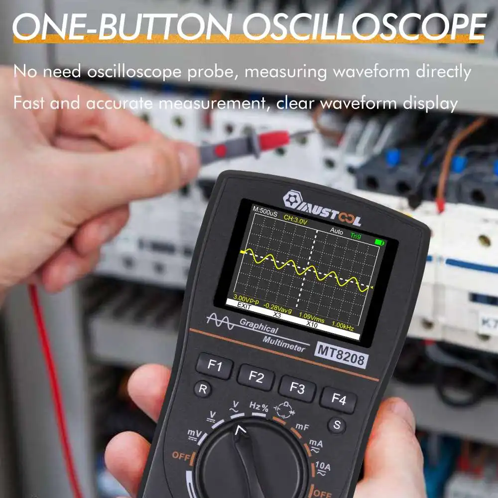 

Intelligent Graphical Digital Oscilloscope Multimeter With 2.4 Inches Color Screen 2.5Msps Sampling Rate for Electronic Test