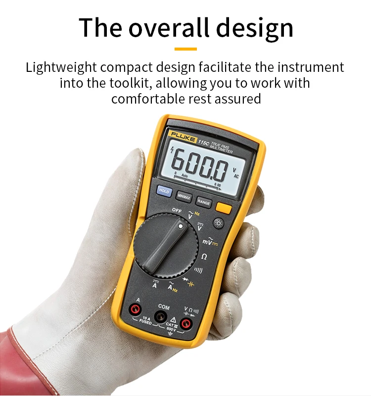 Fluke 115 115C мультиметр True RMS тестер Цифровой мультиметр Профессиональный портативный цифровой тестер