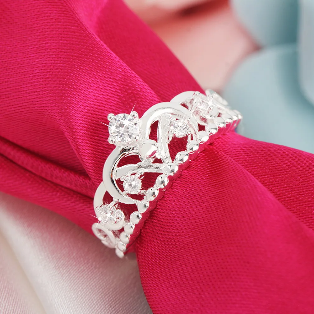 Новые модные красивые женские корона для девочек хрустальные кольца пальцев