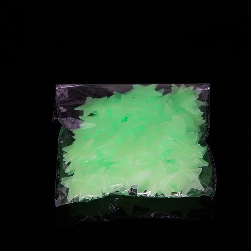 100 шт./лот 3D звезды Светящиеся в темноте настенные наклейки энергетические для