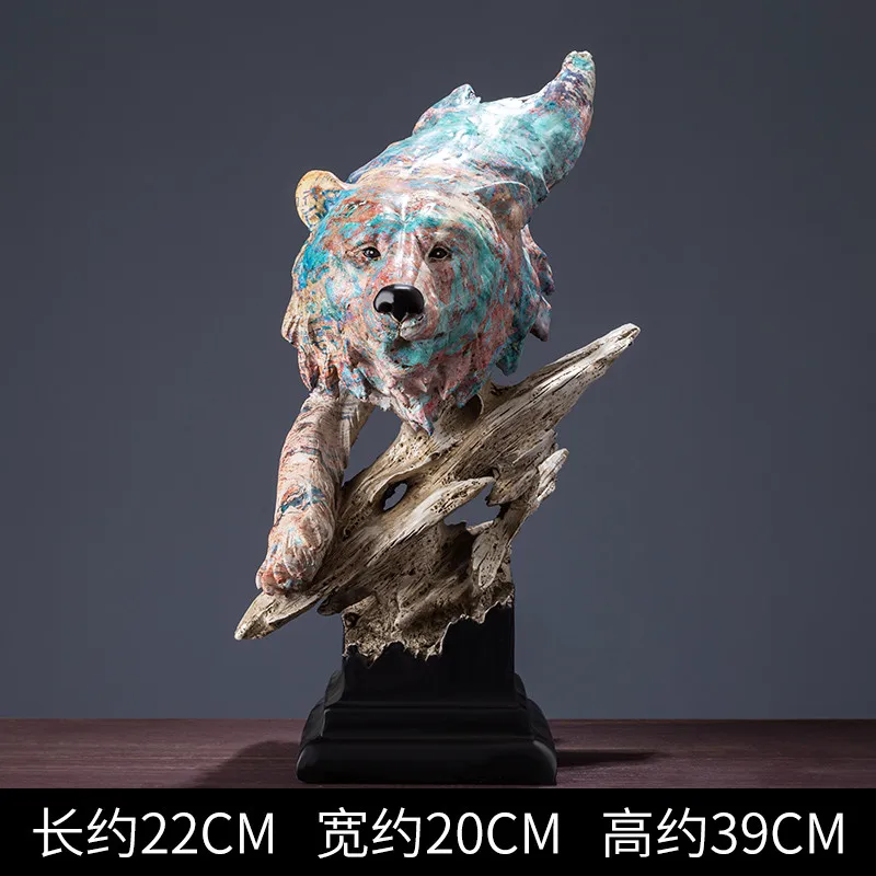 Лучший Монк медведь голова Орел окрашенная скульптура eaResin украшения для