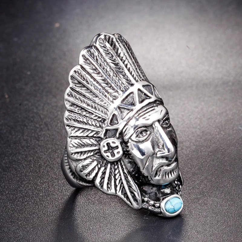 Модное винтажное мужское кольцо с одинаковой Rune Винтажное из нержавеющей стали