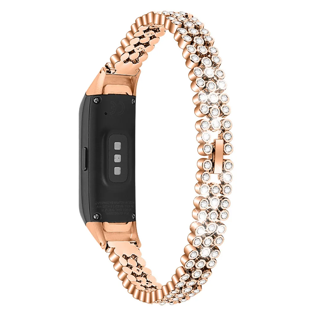 RG GEMIXI сменный Браслет со стразами для samsung Galaxy Fit sm-R370 ремешок для часов браслет часы группа 19Sep04 - Цвет ремешка: RG