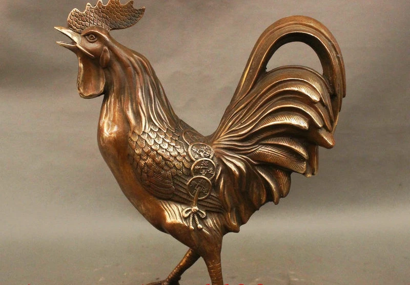 13 &quotСтарый Китайский Фэншуй Бронзовая фигурка для привлечения богатства монету