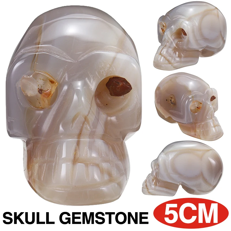 1 шт. 5 см кварцевый драгоценный камень в виде черепа искусственный лечебный для