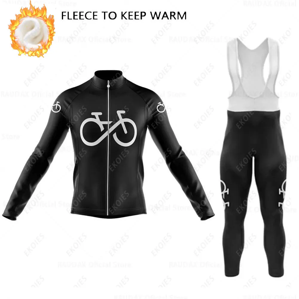 

Men's Winter Thermal Fleece Cycling Jersey Set 2022 Racing Bike Cycling Suits Mountian Bicycle Cycling Clothing Warm Bike Jersey