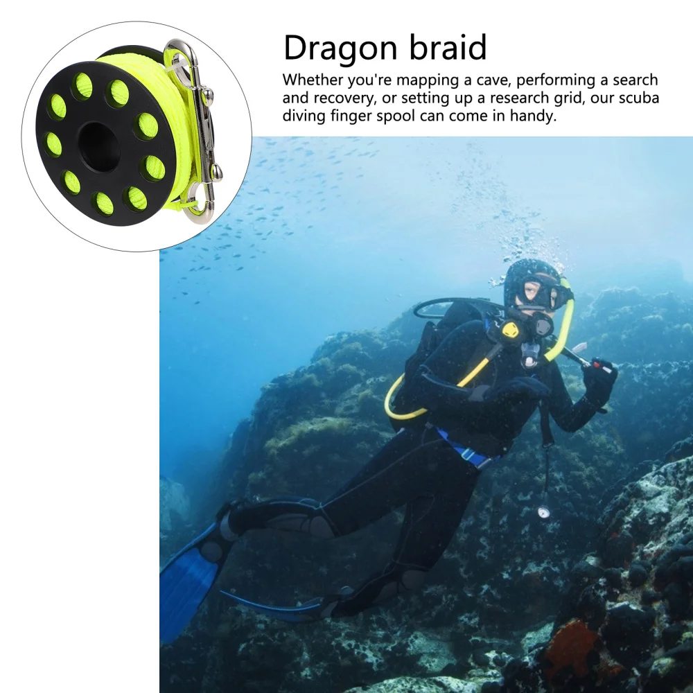 

Scuba Diving Spool Cave Diving Finger Spool Snorkeling Spool Reel with Snap Clip