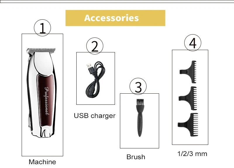 KEMEI KM - 9163 New Men's Professional Powerful  Electric For Home  Clipper Beard Trimmer Hair Haircut Razor enlarge