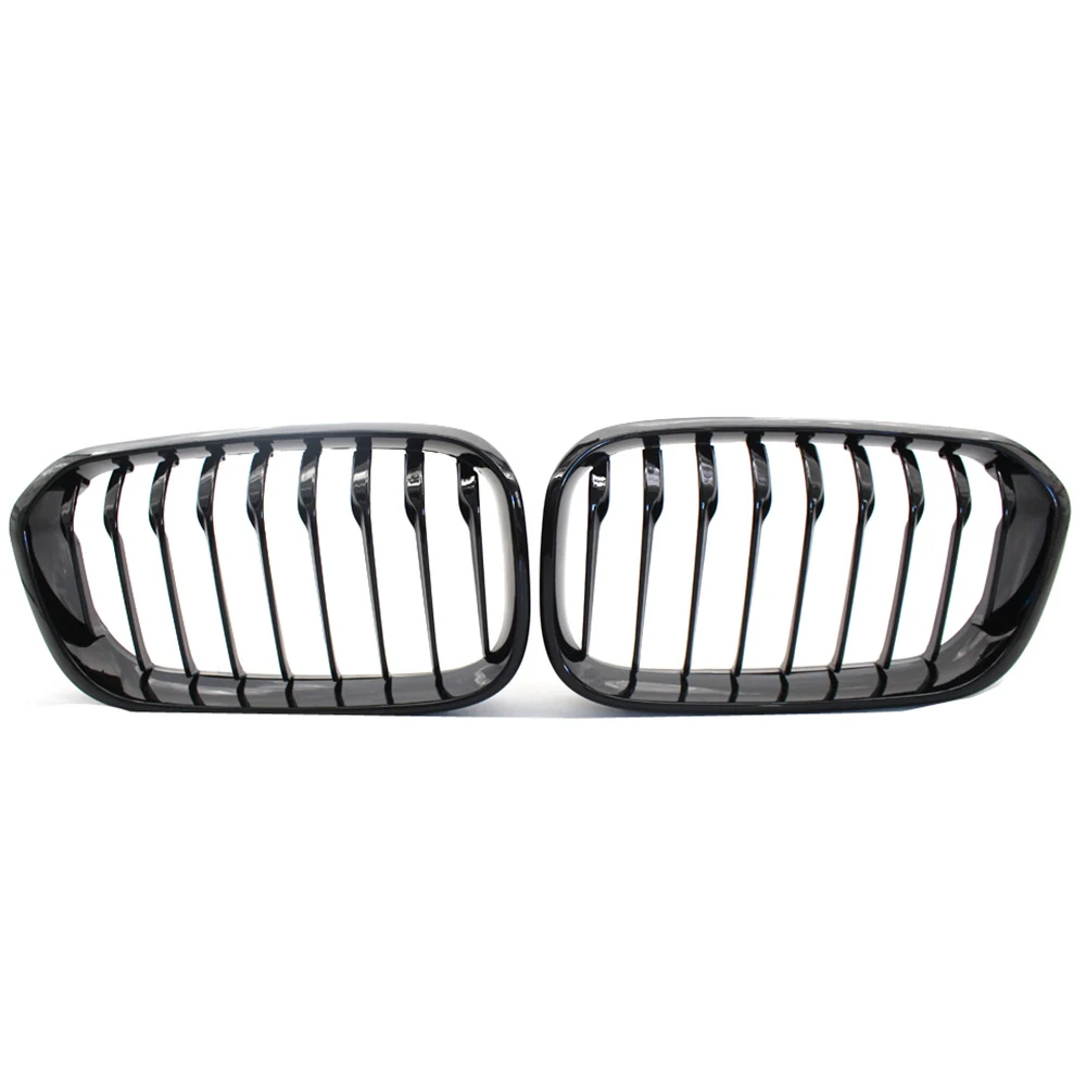 

Pair Front Sport Upper Kidney Grilles Glossing Black For BMW F20 F21 LCI 15-17