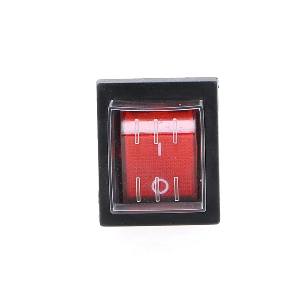 red and cap KCD2 кулисный переключатель ВКЛ-ВЫКЛ 2 положения 4 Pin DPST электрооборудование с светильник выключатель питания 16A 250VAC 20A 125VAC цепной переключатель - Цвет: red and cap
