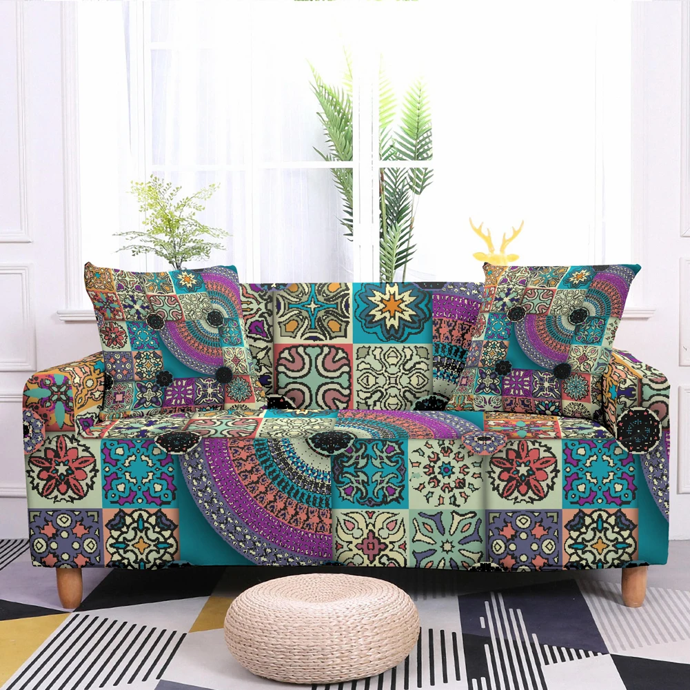 

Butterfly And Flowers Pattern Elastic Armchair Covers Dust-free Sofa Cover Couch Covers for Living Room Longue Sofa Slipcover