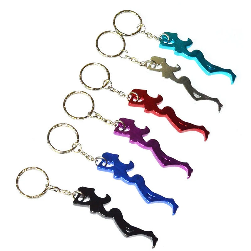 Металлическая открывалка для бутылок в форме леди Брелоки ключей экологически