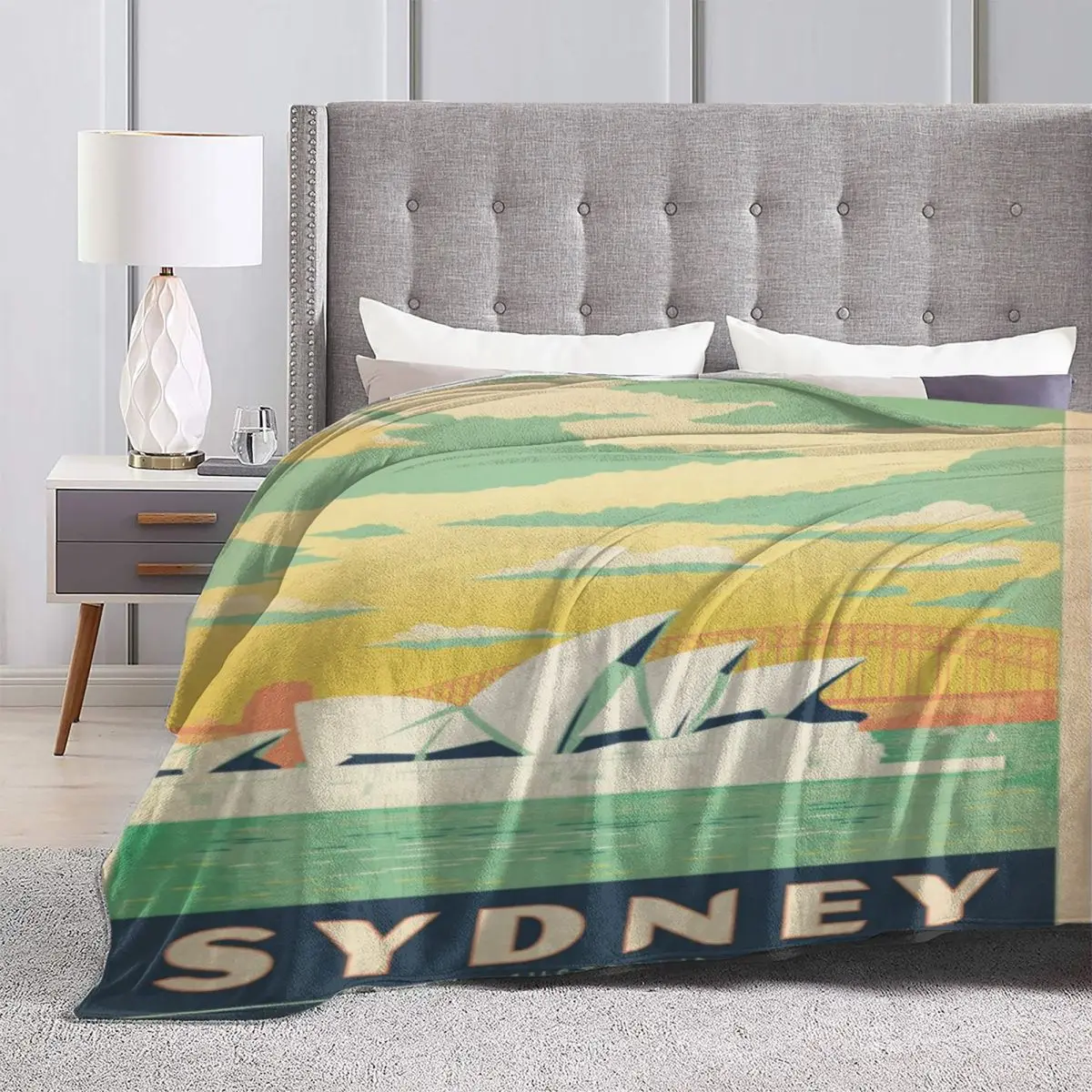 

Sydney Australia Microfiber Fleece Blanket Ultra Soft Throw Blanket Warm Lightweight Flannel Blanket for Couch Sofa Bed Office