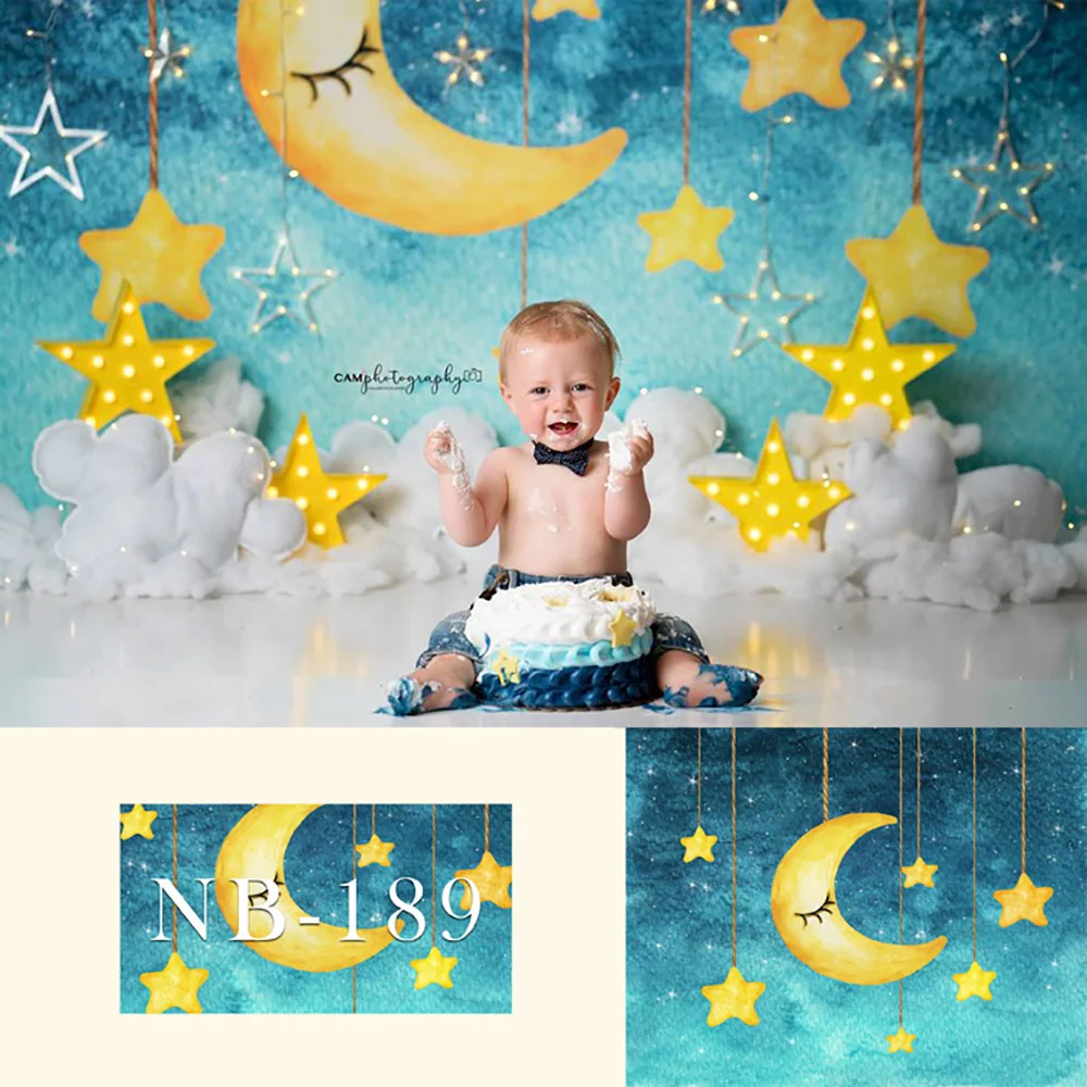 

Newborn Baby Shower Photography Background Stars For Photo Studio Backdrop Kids Children 1st Birthday Party Decoration Banner