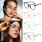 Очки унисекс, винтажные, большие, с защитой от синего света, для офиса, для компьютерных игр, с круглой оправой, с защитой от излучения