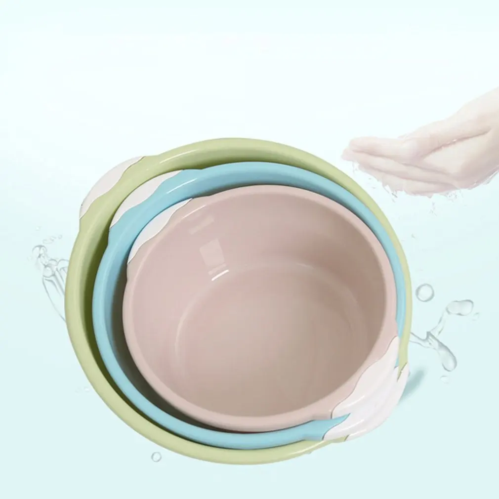 Домашний пластиковый умывальник маленький толстый Круглый