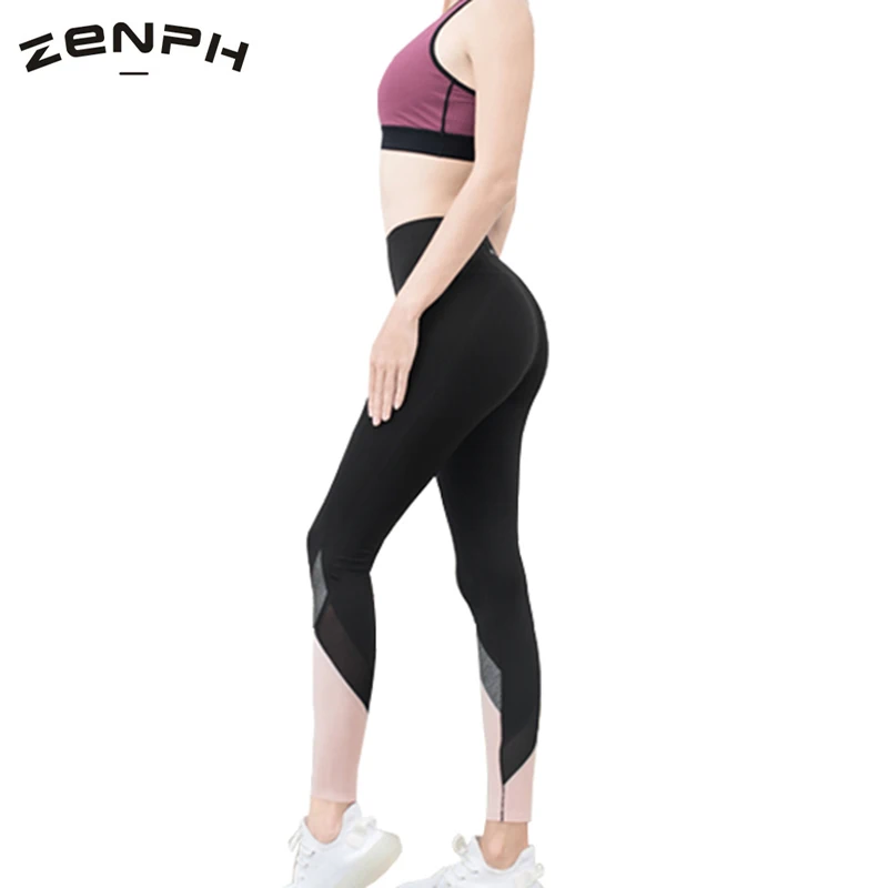 Женские компрессионные штаны Zenph спортивная одежда комбинированные спортивные