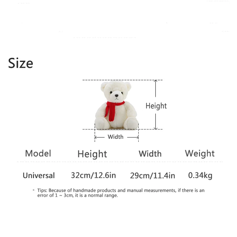 

Baby Inner Sitting Scarf Polar Bear Simulation Toys Stuffed Animal Plush Bear Toy for Child Birthday Gifts 32 Cm 12.6 Inch