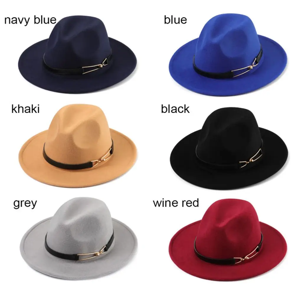 Новая фетровая шляпа-трилби для женщин шляпа от солнца с широкими полями |