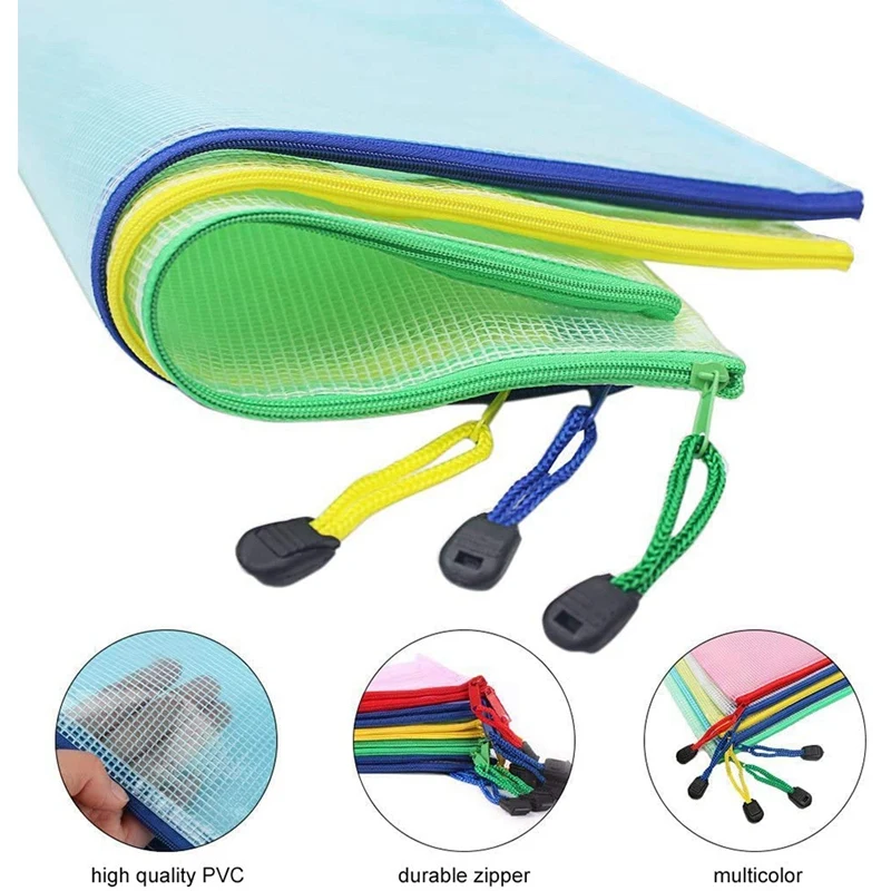 Сетчатая Сумка На Молнии для документов водонепроницаемая папка Размер A4