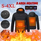 2020 размера плюс S-4XL для мужчинженщин USB Подогрев Жилет Отопление жилет Термальность теплая одежда перо нагретой куртки Технология
