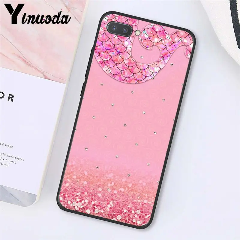 Чехол для телефона Yinuoda с розовыми и фиолетовыми блестками Huawei Honor 8X 9 10 20 Lite 7A 5A 7C 10i