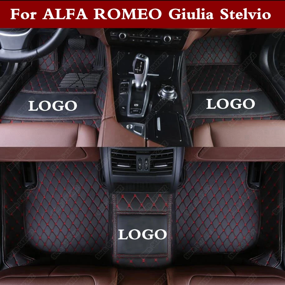 Роскошные 3D автомобильные коврики для ALFA ROMEO Giulia пользовательские аксессуары