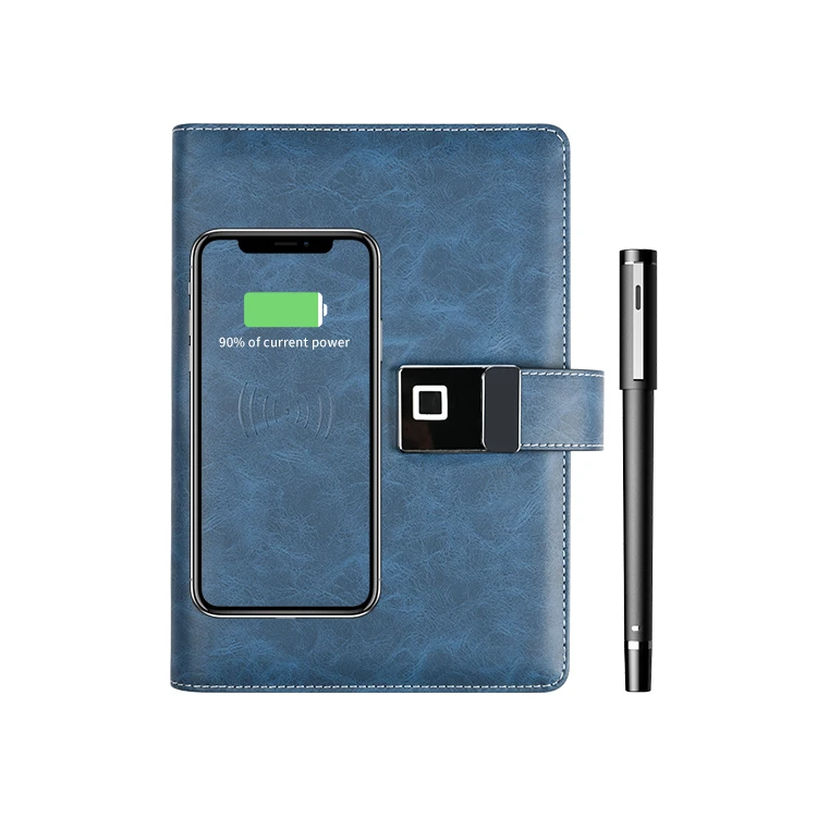 

BT pen writing synchronization smart notebook Leather power bank
