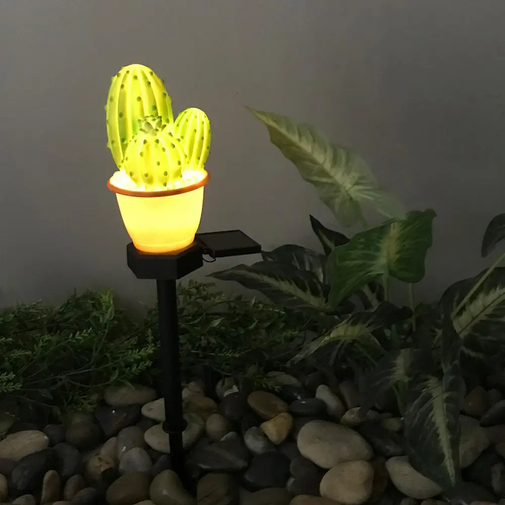 

LED Solar Lamp Waterproof Garden Light Sensor Control Lamp Warm white Multi-function Solar Light Cactus Light for Holiday