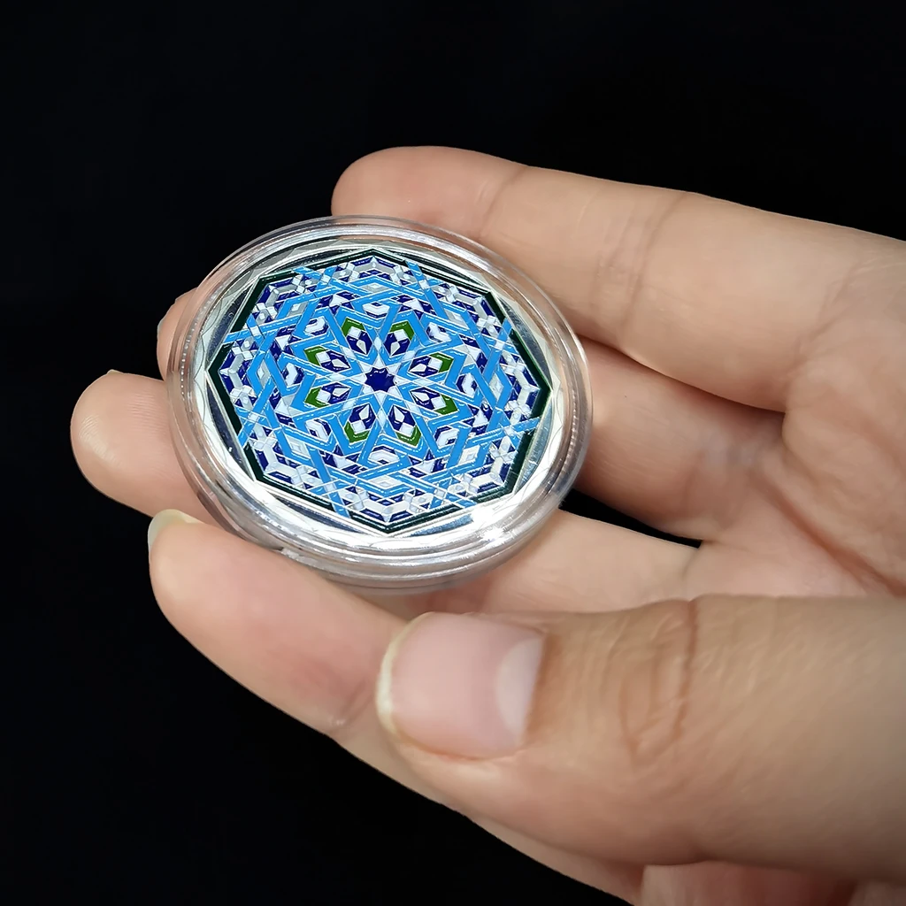 Мира мусульманский Раман кареем Арабская Серебряная красочная памятная монета