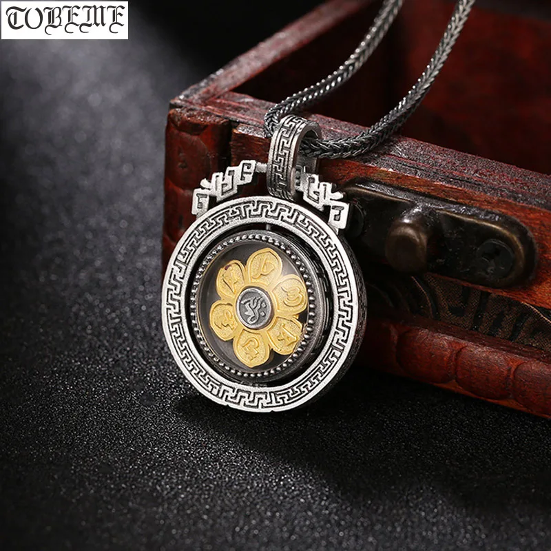 Новый кулон из серебра 925 пробы Тибетский ОМ МАНИ ПАДМЕ ХУМ винтажный Тайский