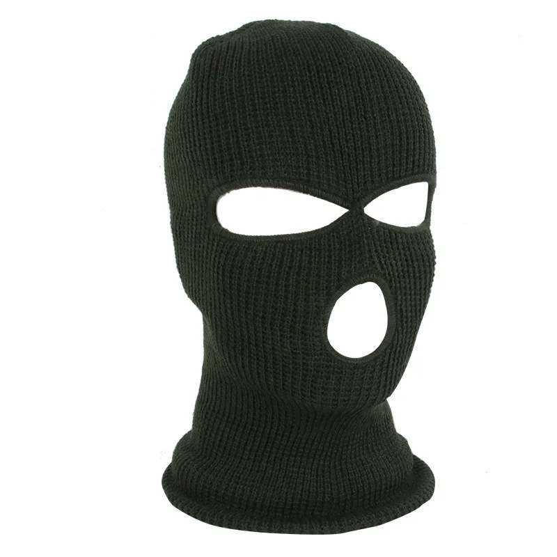 

Full Face Cover Mask Three 3 Hole Balaclava Knit Hat Army Tactical CS Winter Ski Cycling Mask Beanie Hat Scarf Warm Face Masks