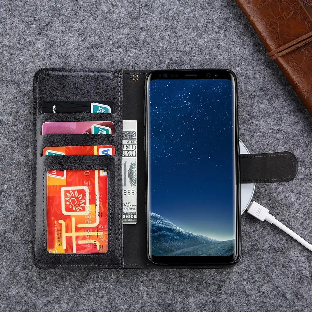 LAPOPNUT карбоновый кошелек PU кожаный чехол для samsung Galaxy S9 Plus S10 S7 Edge роскошный флип-держатель для карт чехол для телефона samsung S8
