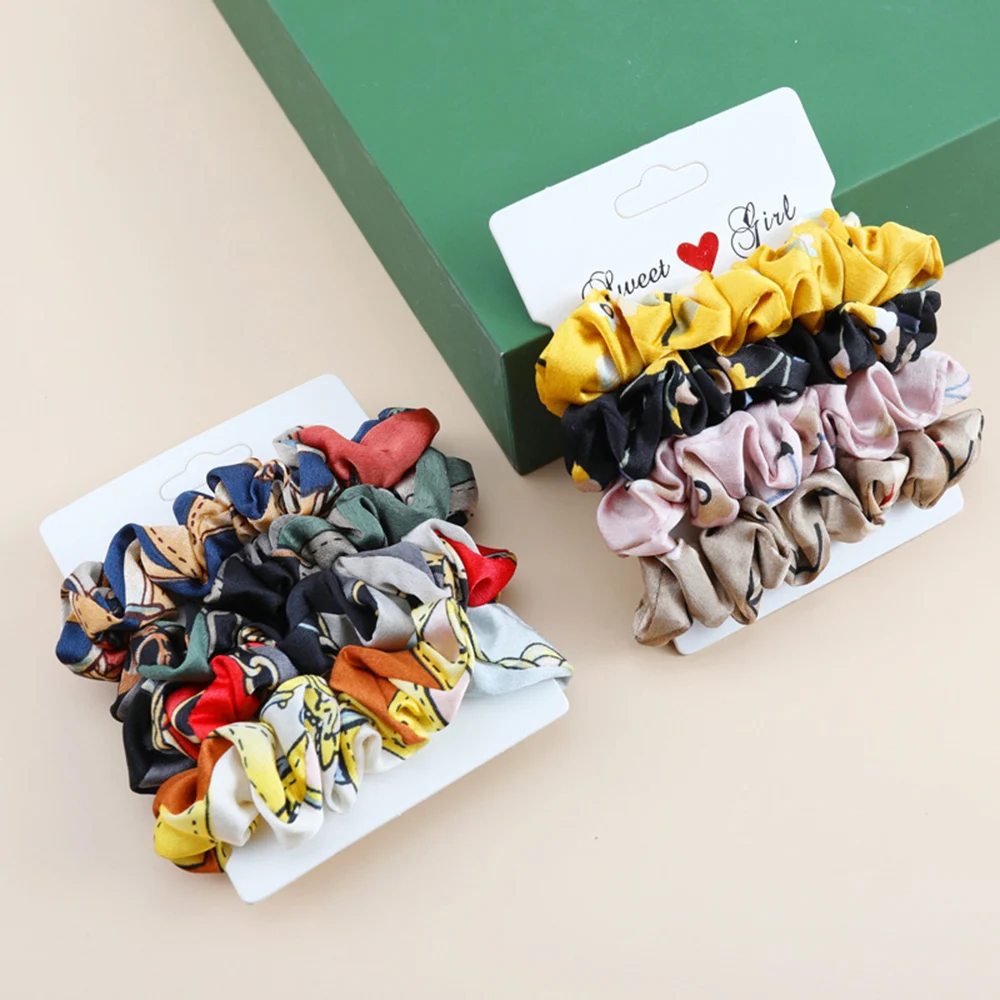 

1 Set Scrunchies Hair Ring Candy Color Hair Ties Rope Autumn Winter Women Ponytail Holder Hair Accessories Girls Hair rope Gifts