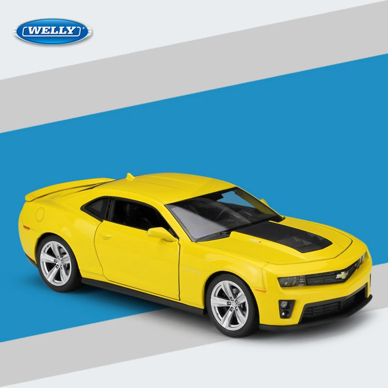 Модель спортивного автомобиля WELLY 1:24 Camaro ZL1 литая из сплава красная автомобиль