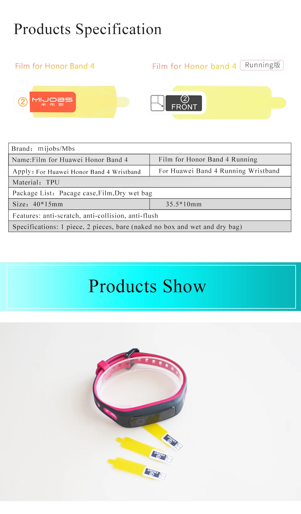 Защитный ремень для huawei Band 4, ремешок для бега huawei band 5, мягкая защитная пленка из ТПУ HD для huawei Honor band 4 smart
