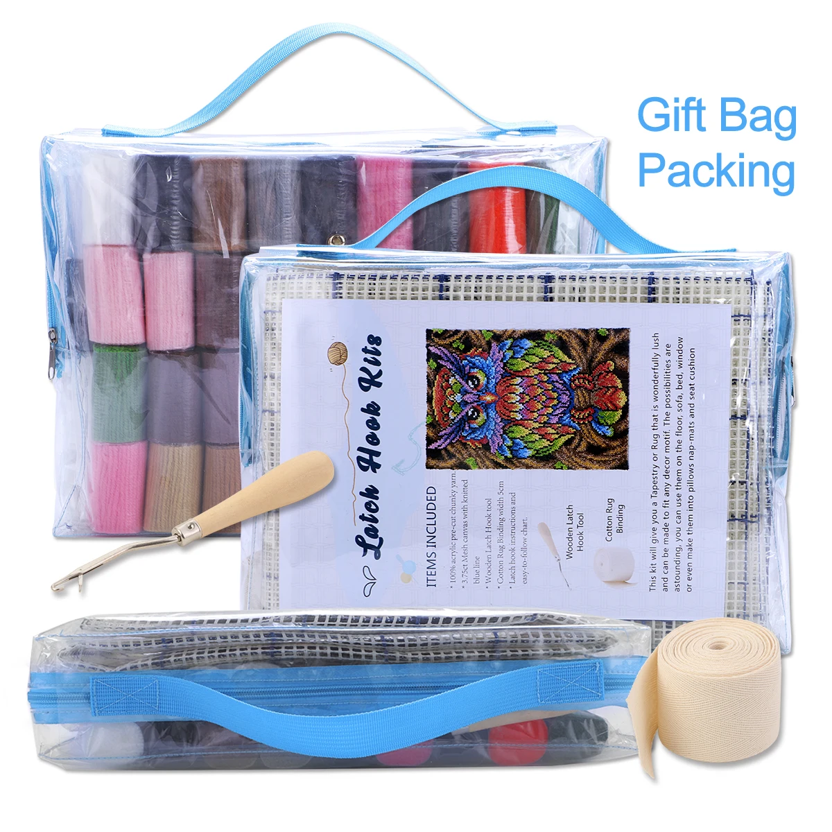 Latch Hook Kits DIY Carpet Rug Mother of God Plush Tapestry Crochet Floor Mat Thick Yarn Cushion Arts & Crafts 61*88cm | Дом и сад