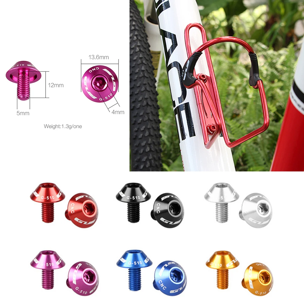 

2 шт. прочный алюминиевый сплав M5 * 12 мм Винт держатель для бутылки велосипеда винты болты для велосипеда аксессуары для велоспорта