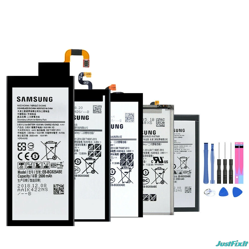 Оригинальный сменный аккумулятор для samsung GALAXY S6/S6 Edge/S6 Edge Plus/S7/S7 Edge/S8/S8 +/S9 G920 G925 G930