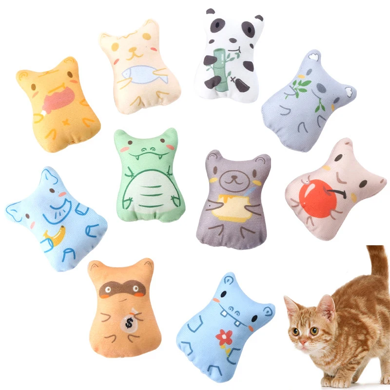 

Cat Toy Mini Cat Grinding Catnip Toys Funny Interactive Throwing Plush Cat Teeth Toys Pet Kitten Chewing Toy Pet Supply