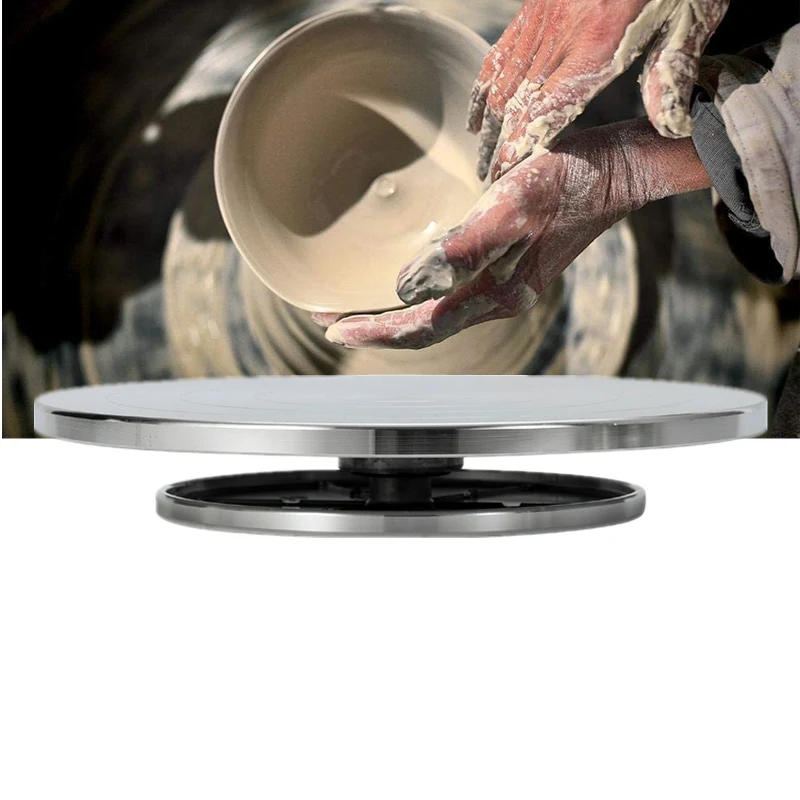 

Pottery Wheel Double Face Aluminum Alloy Turntable Lazy Susan Rotating Table for Ceramic Clay Cake Diy Modeling Sculpting Tools