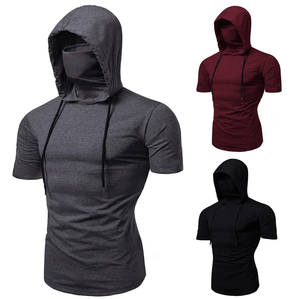 Мужская однотонная майка с коротким рукавом и отложным воротником | одежда