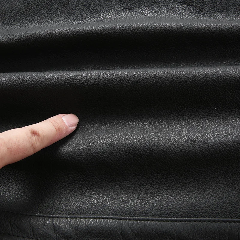 Мужские Куртки из натуральной кожи черная мотоциклетная куртка для райдера