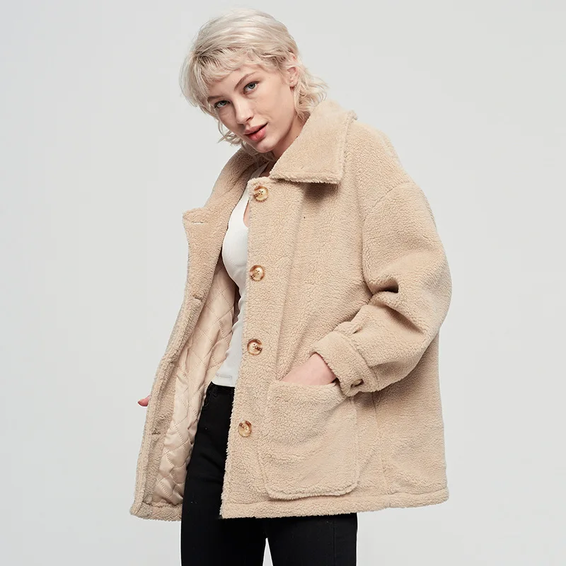 Женская зимняя теплая флисовая куртка с длинным рукавом и плюшевым мишкой