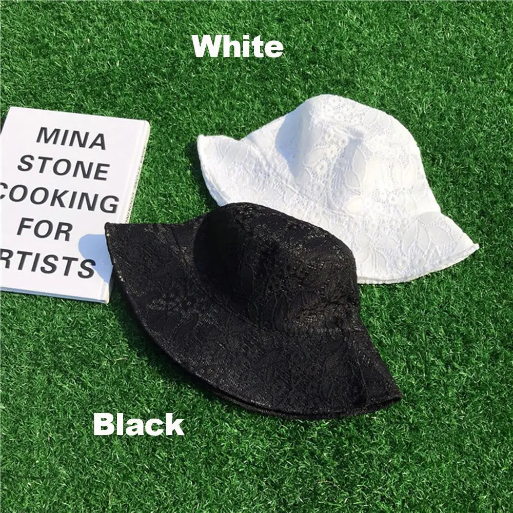 

Vintage Elegant Lace Bucket Hat Women Summer Beach Sun Hats Fashion Breathable Fisherman Cap