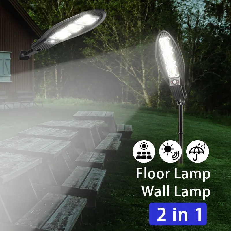 

COB led Solar Light Outdoors PIR Motion Sensor Wall lamp Floor Street IP65 Waterproof Solar Power Sunlight Garden Decoration