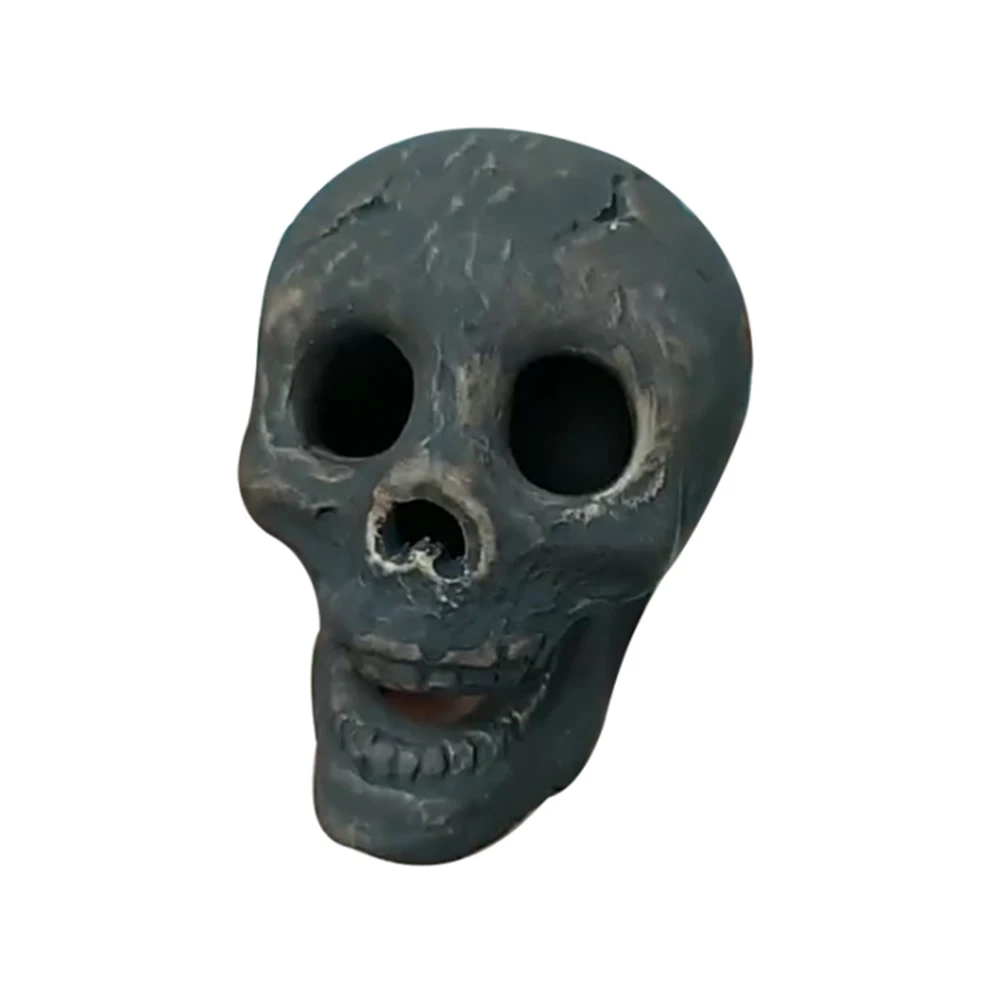

Skull Decor Prop Skeleton Head Ceramic Clay Halloween Day Ornament