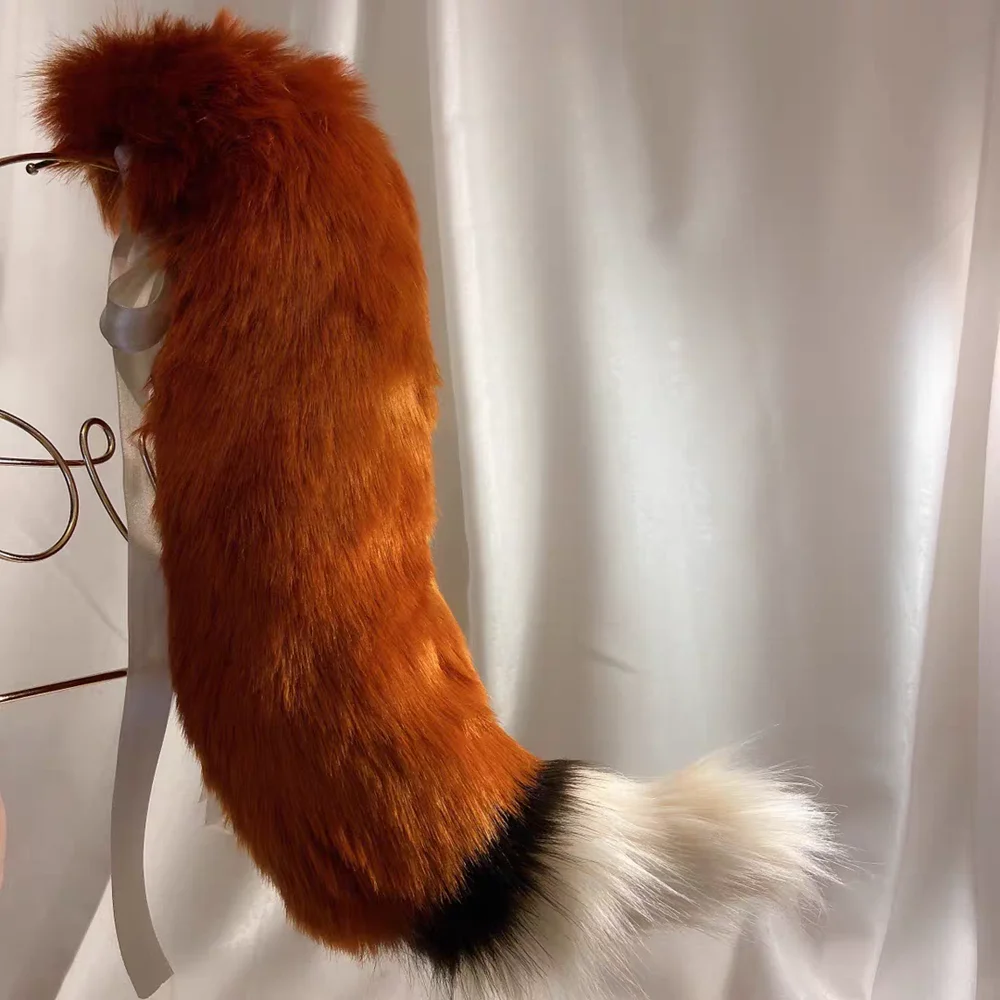 Женский обруч для волос с волчьими ушками и красной лисой |