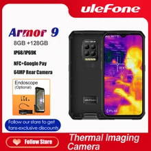 Ulefone Armor 9 Cámara de imagen térmica para teléfono móvil, resistente, FLIR®Teléfono Inteligente Android 10, 128GB, Helio P90, 6600mAh, 64MP (3)