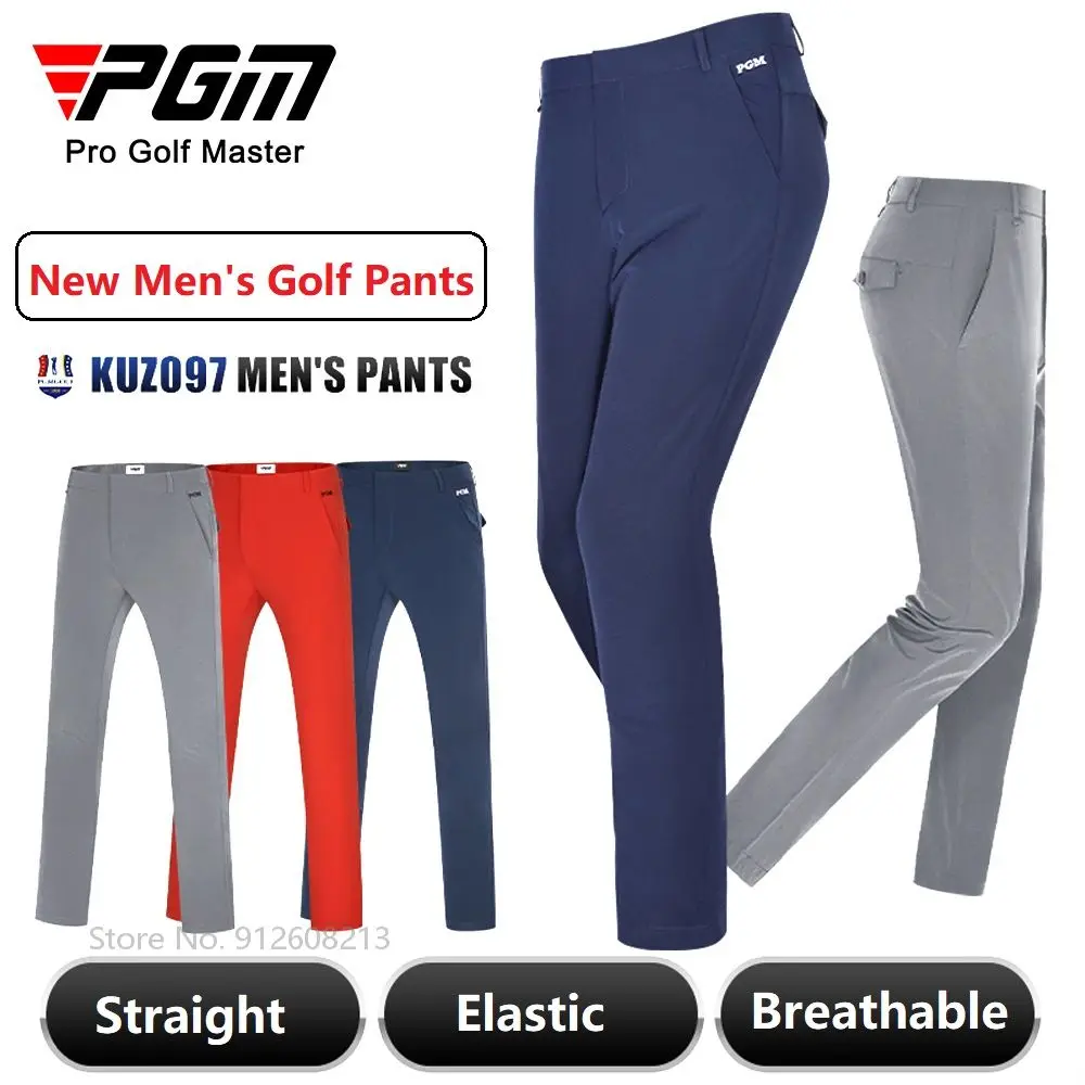 

Pgm уличные мужские спортивные штаны для отдыха высокоэластичные брюки для гольфа мужские мягкие быстросохнущие брюки осенняя одежда для го...